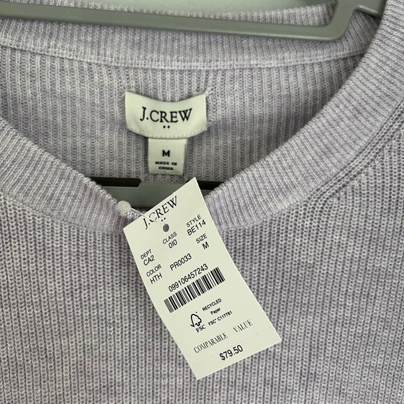 NWT Purple JCREW Sweater Size M - Picture 3 of 3
